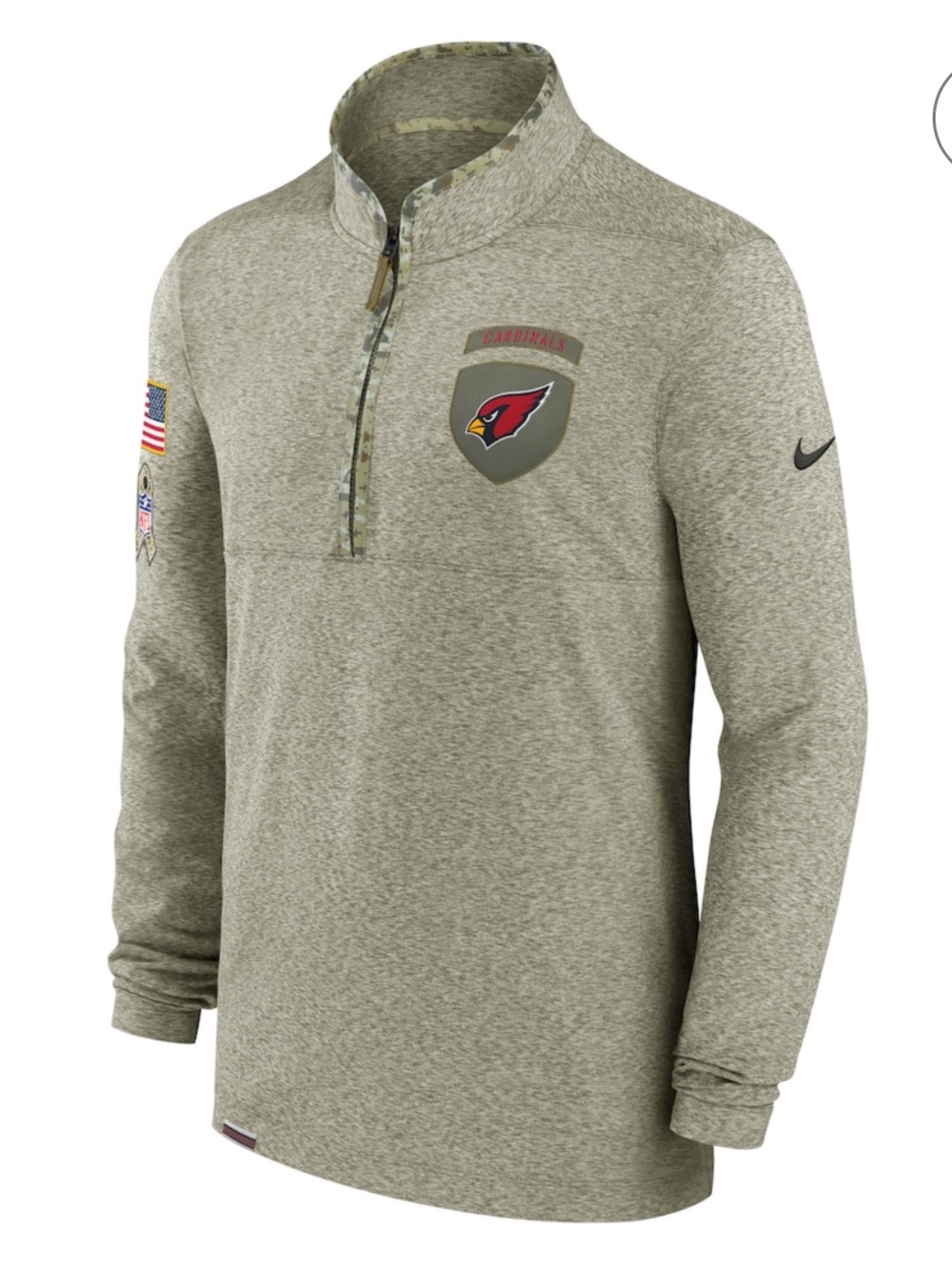 Nike Olive Arizona Cardinals Salute to Service Quarter-Zip Top 3XL NWT